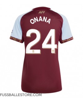 Günstige Aston Villa Amadou Onana #24 Heimtrikot Damen 2025-26 Kurzarm